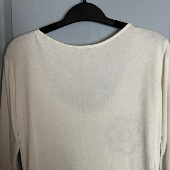 Tricotto Y2K Hippie Net Overlay Top‎ Floral 70s Retro Kidcore Funky 3/4 Sleeve L - Picture 10 of 16